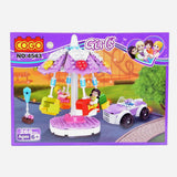 Cogo Girls Merry Go Round Swing 266 Pcs Building Blocks Set Toy For Kids