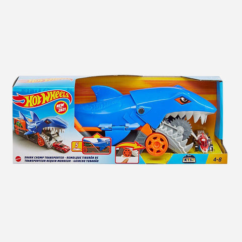 Hot Wheels City Shark Chomp Transport Toy For Boys