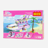 Cogo 4508 Dream Girls Luxury Yacht 318 Pcs Building Blocks For Kids