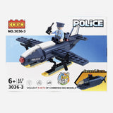 Cogo 3036 3 Police Aircraft 117Pcs Building Blocks Toy For Kids