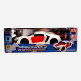 Road Rats 3D Dazzle Radio Controlled Car White And Red Vehicle Toy For Boys