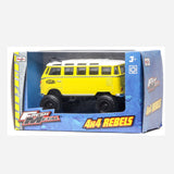 Maisto Fresh Metal 4X4 Rebels Yellow Volkswagen Van Vehicle Toy For Boys