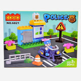 Cogo Police 20 Pc Blocks For Kids