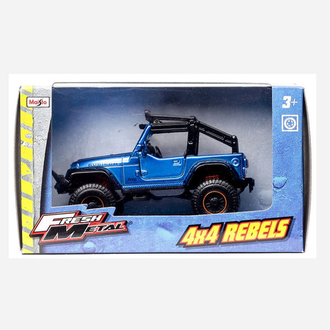 Maisto Fresh Metal 4X4 Rebels Blue Jeep Vehicle Toy For Boys