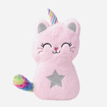 Pink Cat With Gray Star Plush Toy For Girls