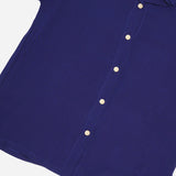 Smartbuy Ladies' Blouse Colored Plain Button Down in Navy Blue