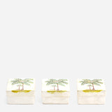 Tahanan by Kultura Capiz Mini Box Palm Tree Design Set of 3