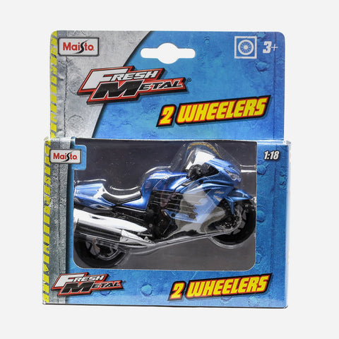 Maisto Fresh Metal 2 Wheelers Kawasaki (Blue) Motorcycle Toy For Boys