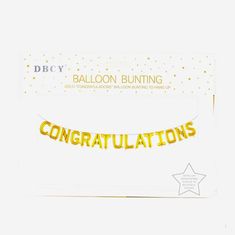 Foil Balloon Congratulations Party Accessories Gold