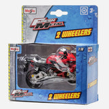 Maisto Fresh Metal 2 Wheelers Honda Cdr (Red With Black) Motorcycle Toy For Boys