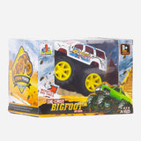 White Die-Cast Bigfoot Off-Road Monster Big Tires Toy For Boys