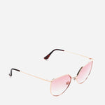 Pacific Blue Big Fashion Sunglasses Metal Pink