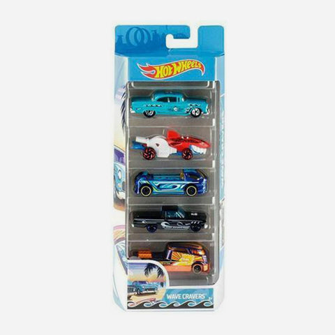 Hot Wheels 5 Car Pack Wave Cravers Toys For Boys