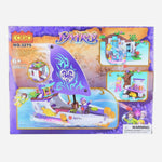 Cogo Fairy Purple Boat 508 Pieces Building Blocks Set For Girls