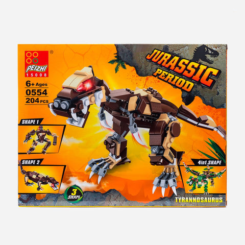 Jurassic Period Tyrannosaurus 204 Pcs Blocks For Kids