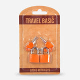 Travel Basic 2pcs Key Padlock