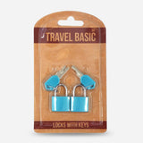 Travel Basic 2pcs Key Padlock