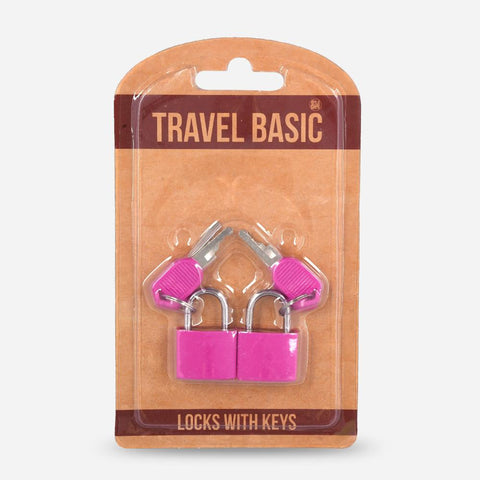 Travel Basic 2pcs Key Padlock