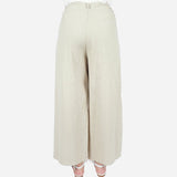 SM Woman Casual Pants Wide Leg Raw Hem With Pockets