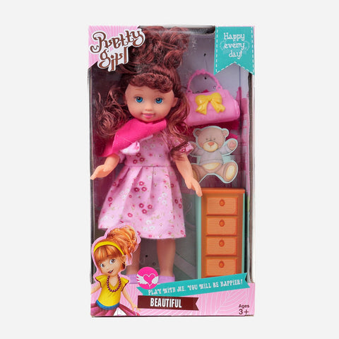 Pretty Girl Doll (Curly) Toy For Girls