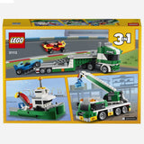 Lego R Creator 31113 Race Car Transporter Age 7 Building Blocks 2021 328Pcs