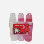 Hello Kitty Feeding Bottle 8oz Regular Neck 3-Pieces / Pack