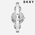 DKNY City Link Silver Stainless Steel Bangle Watch Set NY2861