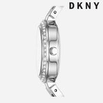 DKNY City Link Silver Stainless Steel Bangle Watch Set NY2861