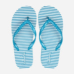 Toeberries Women's Dara Striped Rubber Slippers