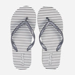 Toeberries Women's Dara Striped Rubber Slippers