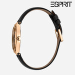 Esprit Black Leather Watch For Women EES1L191L0025