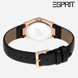 Esprit Black Leather Watch For Women EES1L191L0025