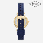 Fossil Carlie Mini Blue Leather Watch