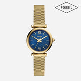 Fossil Carlie Mini Three-Hand Gold-Tone Stainless Steel Watch