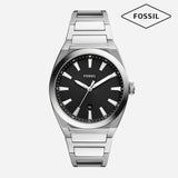 Fossil Everett Three-Hand Date Stainless Steel Watch FS5821