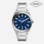 Fossil Everett Three-Hand Date Stainless Steel Watch FS5822