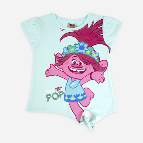 Trolls Knotted Shirt Poppy Mint Green