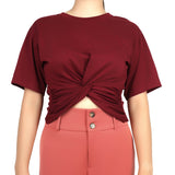 SM Woman Casual Tees Cropped Twisted Front