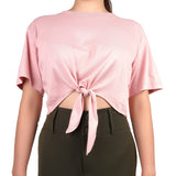 SM Woman Casual Tees Cropped Front Tie