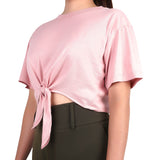 SM Woman Casual Tees Cropped Front Tie