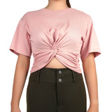 SM Woman Casual Tees Cropped Twisted Front