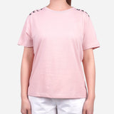 SM Woman Casual Tee Shoulder Statement