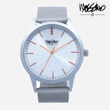 Mossimo Men's Silver Mesh Strap Analog Watch