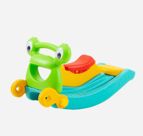 2 In 1 Frog Rocking Chair And Slide Set For Kids
