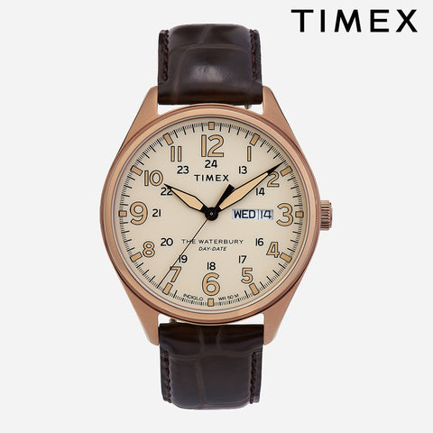 Timex Waterbury Traditional Day Date Leather Band