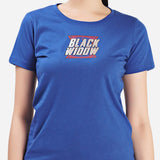 MARVEL Black Widow Logo Tee in Blue