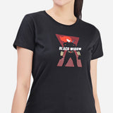 MARVEL Black Widow Silhouette Tee in Black