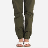 URBAN Plain Pants in Olive Green