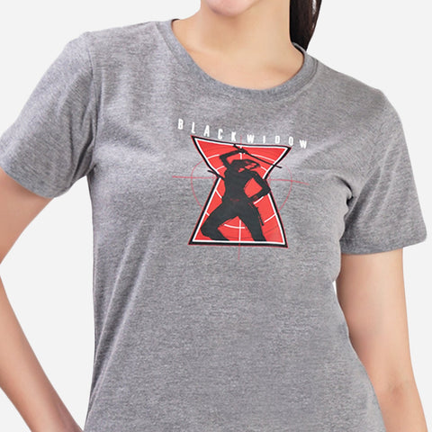 MARVEL Black Widow Hourglass Tee in Gray