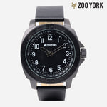 Zoo York Men's Black Leather Strap Analog Watch